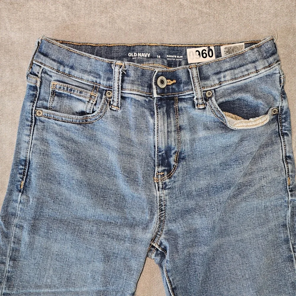 Old Navy Karate Indigo Wagner Denim Jeans Boys 14 Blue Wash